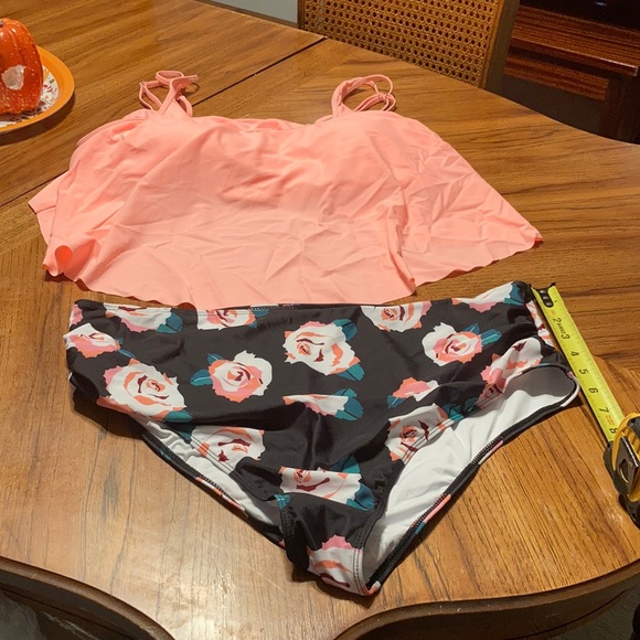 SouqFone Bikini swimsuit Ruffled & High Waisted Bottom Bikini Set XXXL - Picture 2 of 11